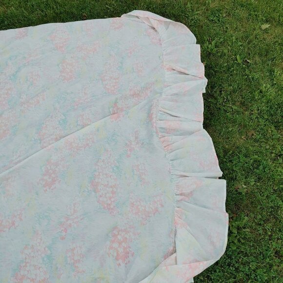 LOVELY VINTAGE Ruffle Shower Curtain City Squire Pastel Shower Curtain Soft Pink - Picture 15 of 16